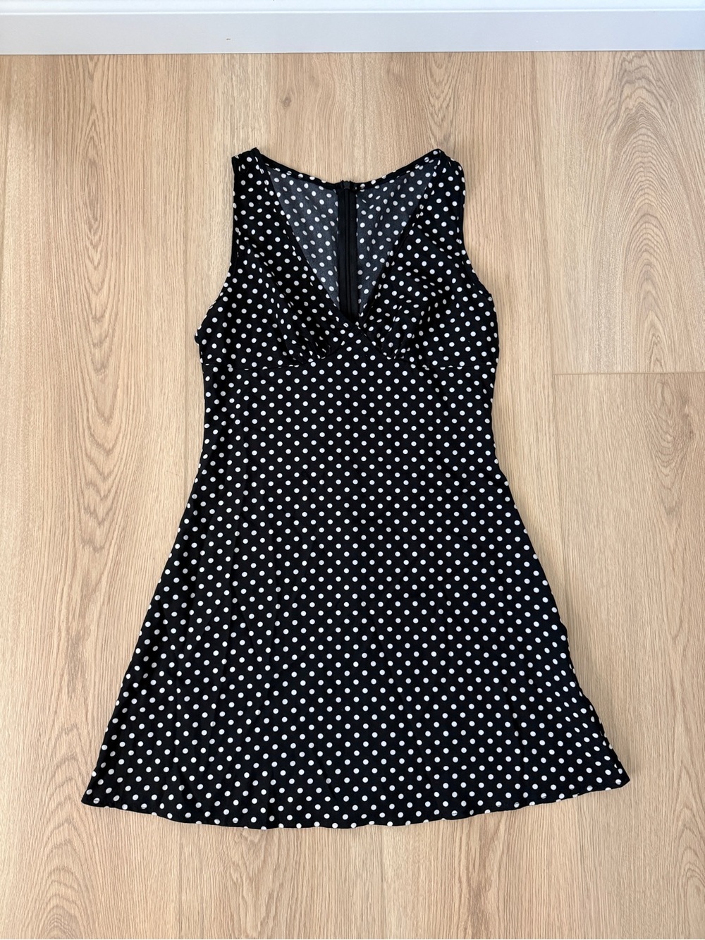 Classic Black Polka Dot A-Line Dress